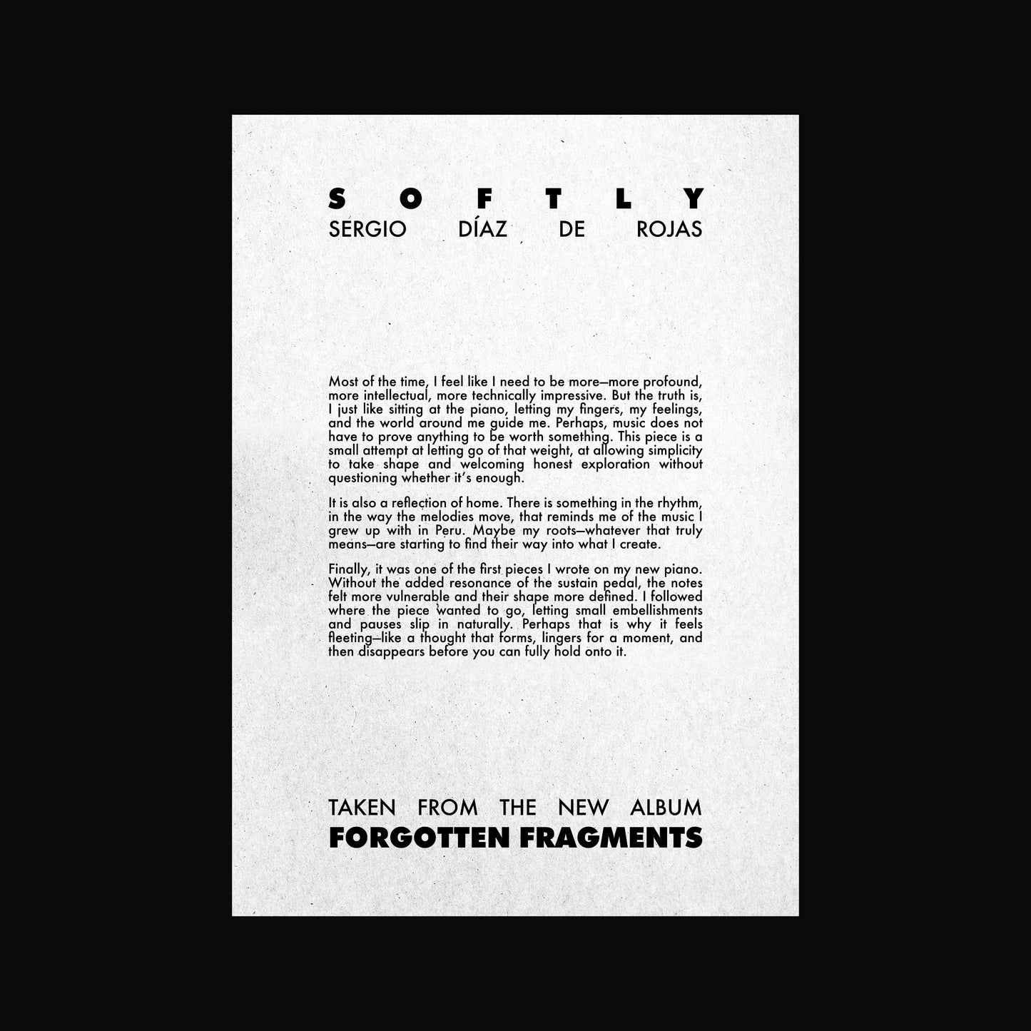Softly — Sheet Music for Piano